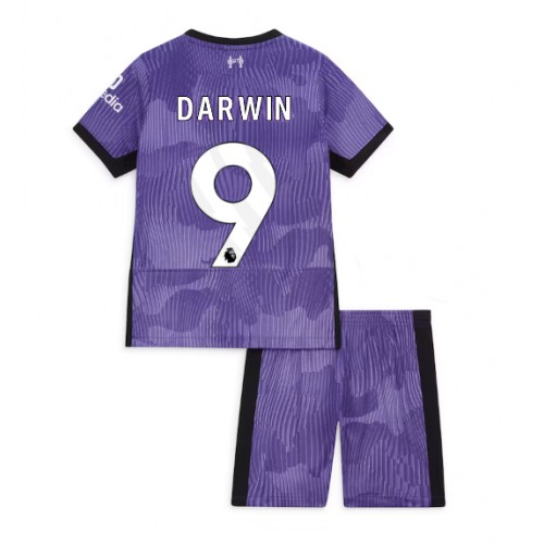 Liverpool Darwin Nunez #9 Tredjedraktsett Barn 2023-24 Kortermet (+ Korte bukser) Liverpool Darwin Nunez #9 Tredjedraktsett Barn 2023-24 Kortermet (+ Korte bukser)